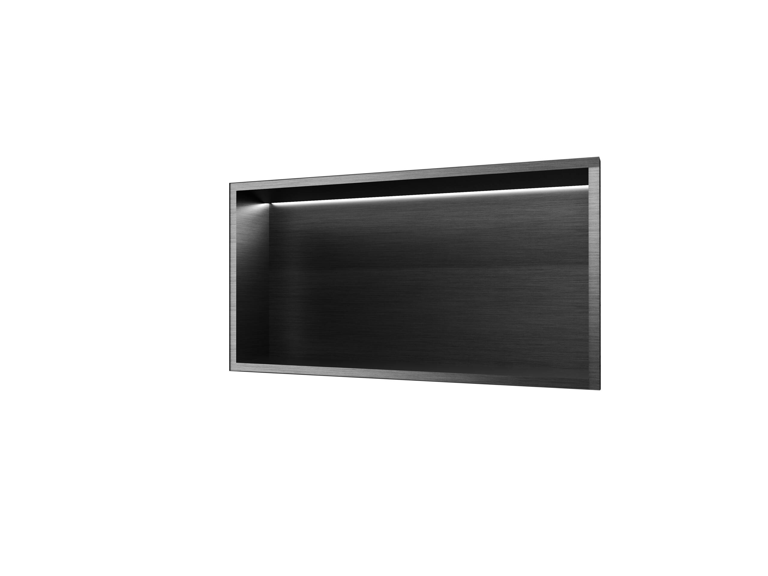 Hornacina horizontal con luz led en black gun metal